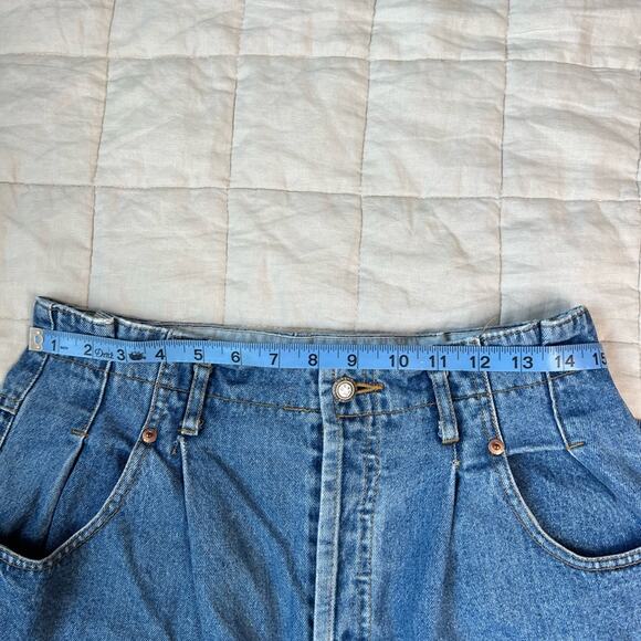 Vintage Forenza 100% Cotton Worn in Pleated High Rise Mom Jeans - 14 - Picture 8 of 13